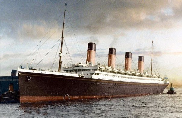 Уникальная цветная фотография Титаника Уникальная цветная фотография Титаника