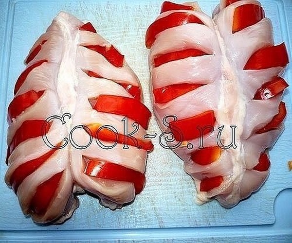 куриная грудка запеченная с болгарским перцем куриная грудка запеченная с болгарским перцем