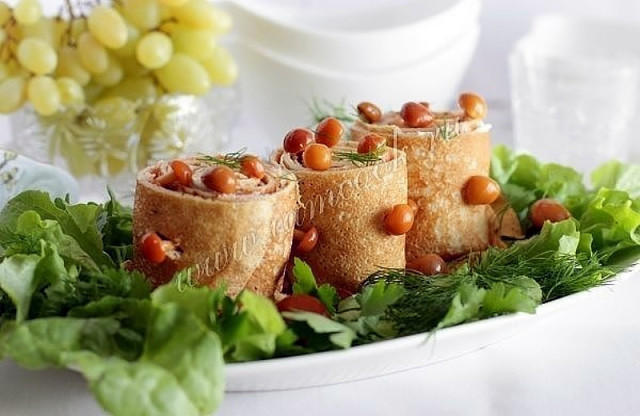 Закуска Блиные пенечки Закуска Блиные пенечки