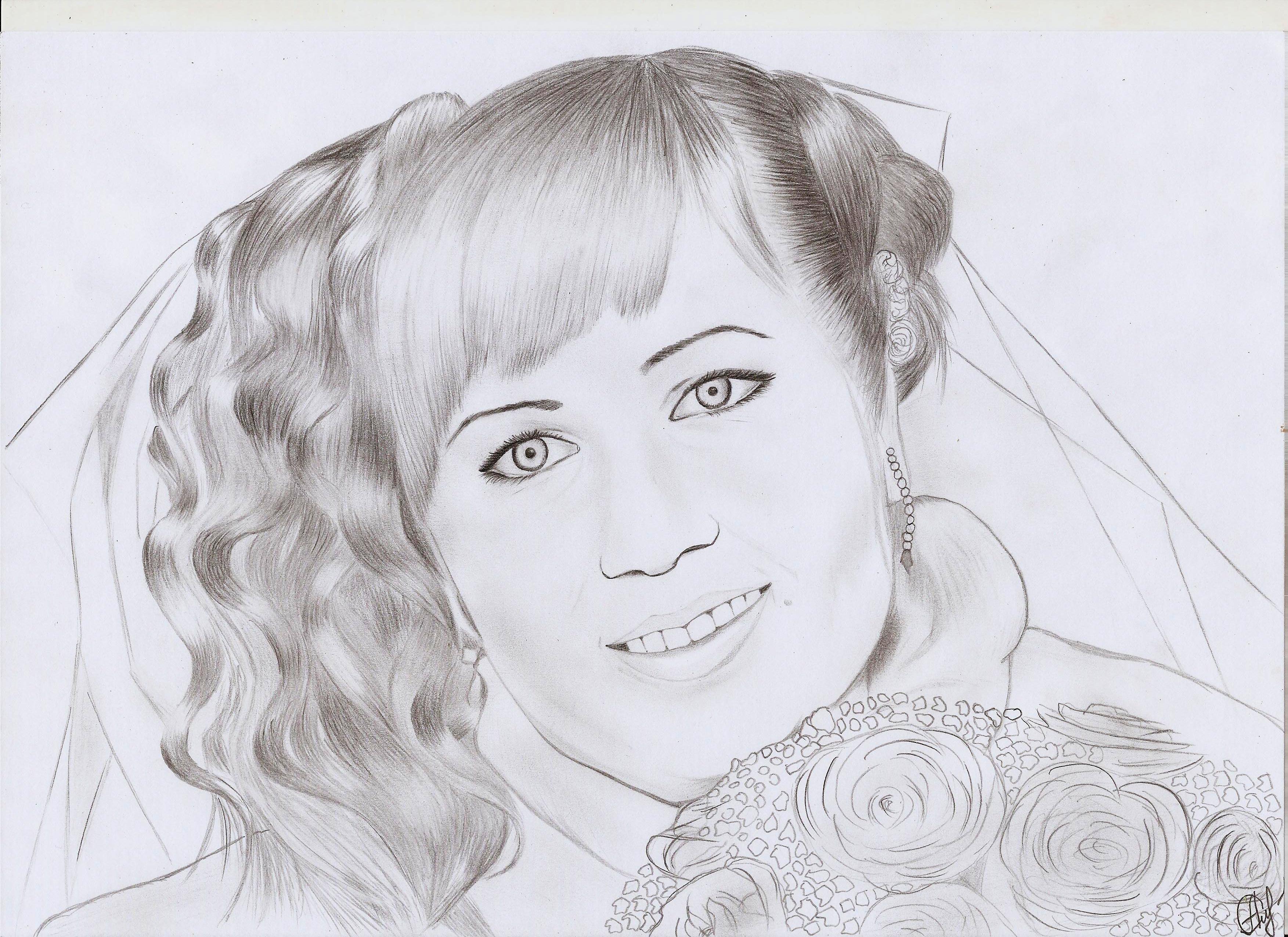 Портрет карандашом по фото прекрасной девушки Портрет карандашом по фото прекрасной девушки