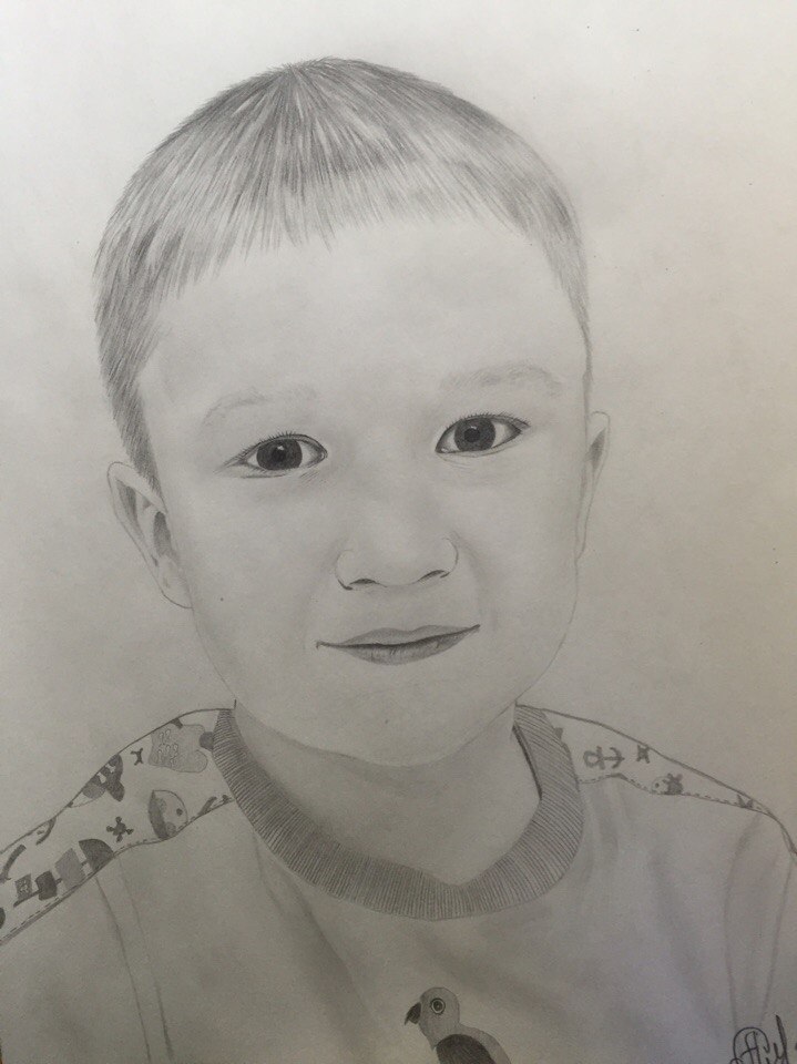 Формат А4. Нарисовала своего сыночка) Формат А4. Нарисовала своего сыночка)