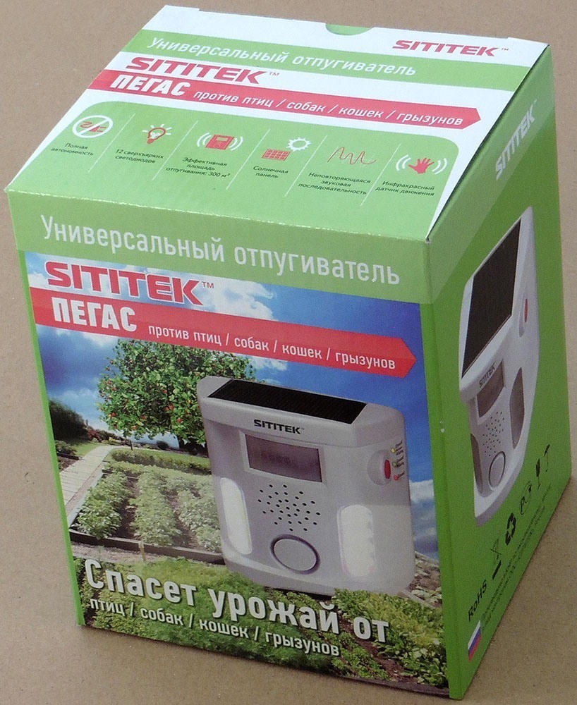 Ультразвуковой биоакустический отпугиватель птиц Sititek Pegas средство защиты от вредителей Ультразвуковой биоакустический отпугиватель птиц Sititek Pegas средство защиты от вредителей