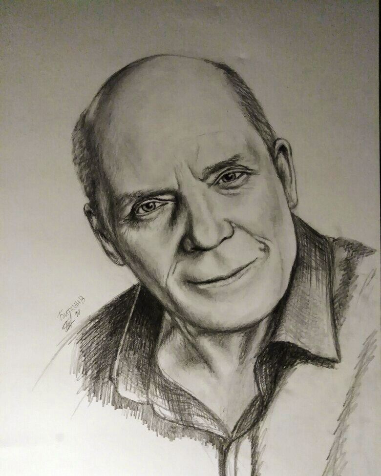 Портрет лысого мужчины. Портрет лысого мужчины.