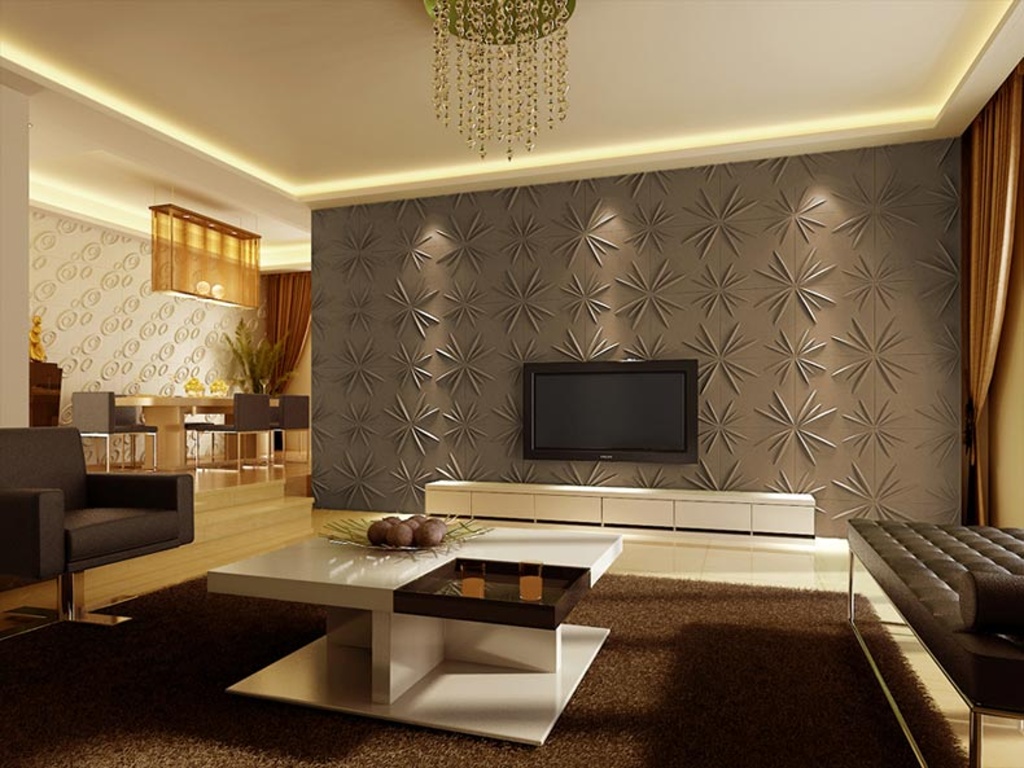 Гипсовая декоративная 3D панель в интерьере квартиры Гипсовая декоративная 3D панель в интерьере квартиры