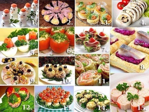 15 ЛУЧШИХ ЗАКУСОК НА НОВОГОДНИЙ СТОЛ 15 ЛУЧШИХ ЗАКУСОК НА НОВОГОДНИЙ СТОЛ