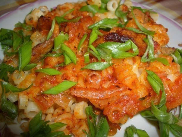 Запеканка из макарон со свининой Запеканка из макарон со свининой