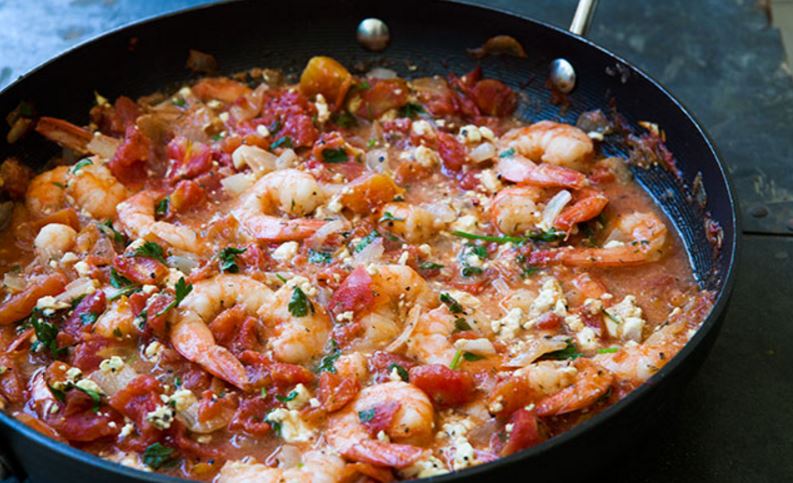 Саганаки с креветками Саганаки с креветками