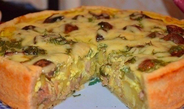 Пирог с курицей и картофелем. Пирог с курицей и картофелем.