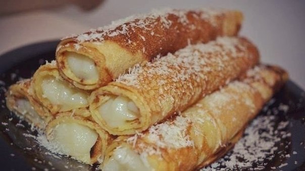 Блинчики с заварным кремом Блинчики с заварным кремом
