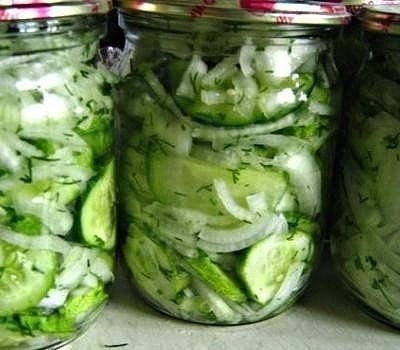 САЛАТ ИЗ ОГУРЦОВ НА ЗИМУ «ЗИМНИЙ КОРОЛЬ» (СТЕРИЛИЗАЦИЯ НЕ ТРЕБУЕТСЯ) САЛАТ ИЗ ОГУРЦОВ НА ЗИМУ «ЗИМНИЙ КОРОЛЬ» (СТЕРИЛИЗАЦИЯ НЕ ТРЕБУЕТСЯ)