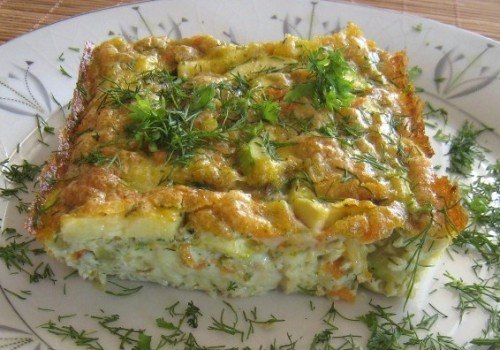 Кабачковый омлет в духовке Кабачковый омлет в духовке