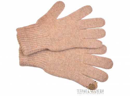 Перчатки взрослые из верблюжьей шерсти бежевые Перчатки взрослые из верблюжьей шерсти бежевые