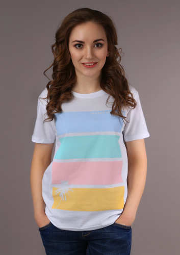 Футболка Фреш Радуга. Свободный крой изделия не стесняет движений.Горловина,рукава и низ изделия подшиты 260 руб Футболка Фреш Радуга. Свободный крой изделия не стесняет движений.Горловина,рукава и низ изделия подшиты 260 руб