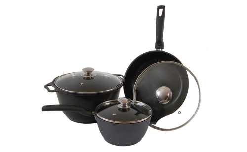 Подарочный набор посуды с антипригарным покрытием (черным) нкп01а Оптовая цена: 4260 р Подарочный набор посуды с антипригарным покрытием (черным) нкп01а Оптовая цена: 4260 р