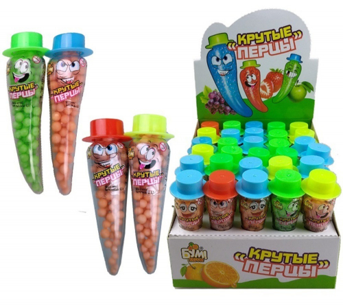 Драже Крутые перцы, блок 30 шт (6,5г х 30 шт) Оптовая цена: 450 р ЦЕНА ЗА ВЕСЬ БЛОК! Драже "Крутые перцы" со вкусом клубники, апельсина, яблока и винограда. Яркие и веселые драже-конфеты порадуют любого ребенка. Состав блока 30 шт Драже Крутые перцы, блок 30 шт (6,5г х 30 шт) Оптовая цена: 450 р ЦЕНА ЗА ВЕСЬ БЛОК! Драже "Крутые перцы" со вкусом клубники, апельсина, яблока и винограда. Яркие и веселые драже-конфеты порадуют любого ребенка. Состав блока 30 шт