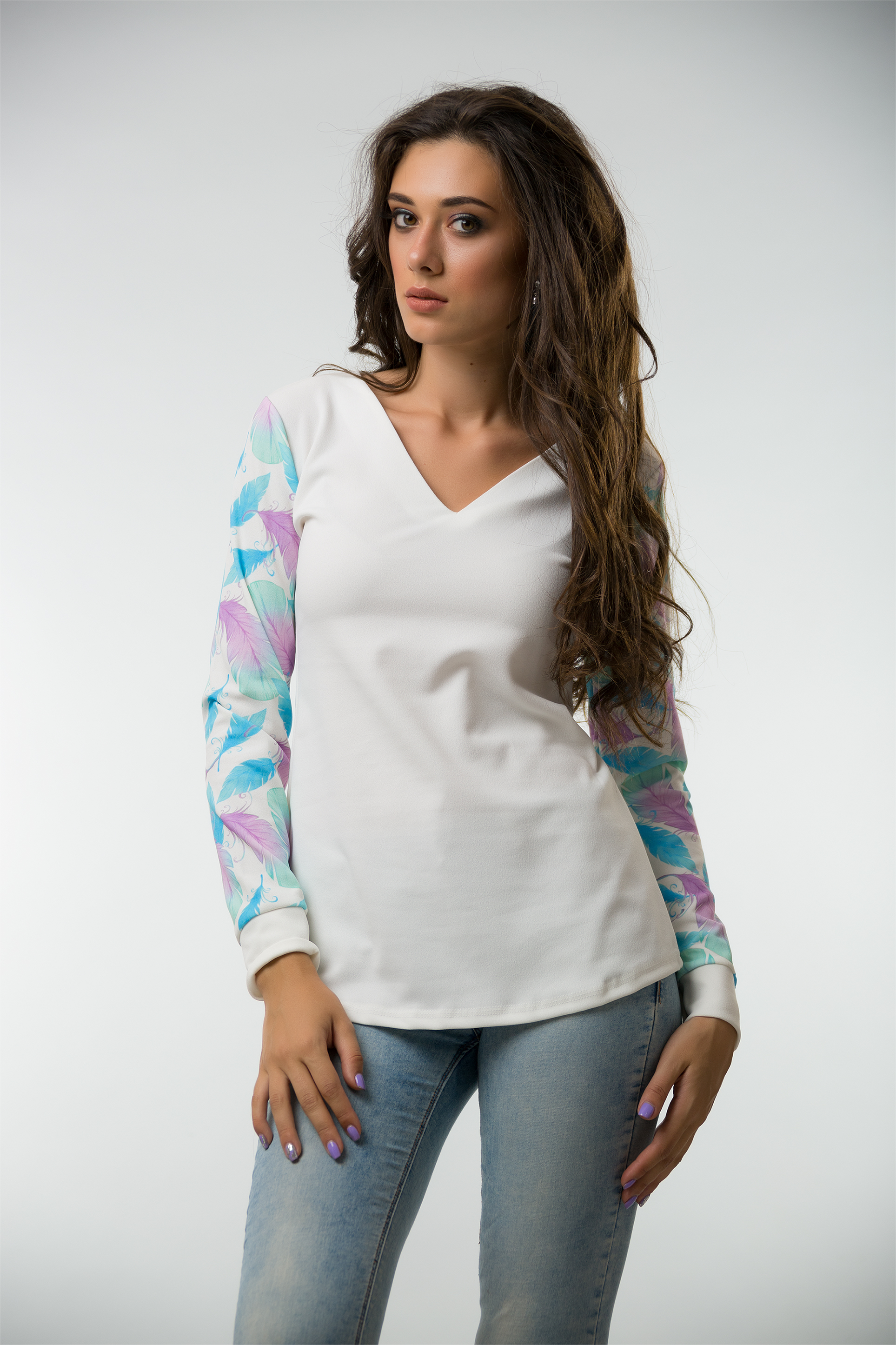 В наличии: Пуловер, рукав перья белый 1626503 размер 44-46, итоговая цена 850р как на фото В наличии: Пуловер, рукав перья белый 1626503 размер 44-46, итоговая цена 850р как на фото