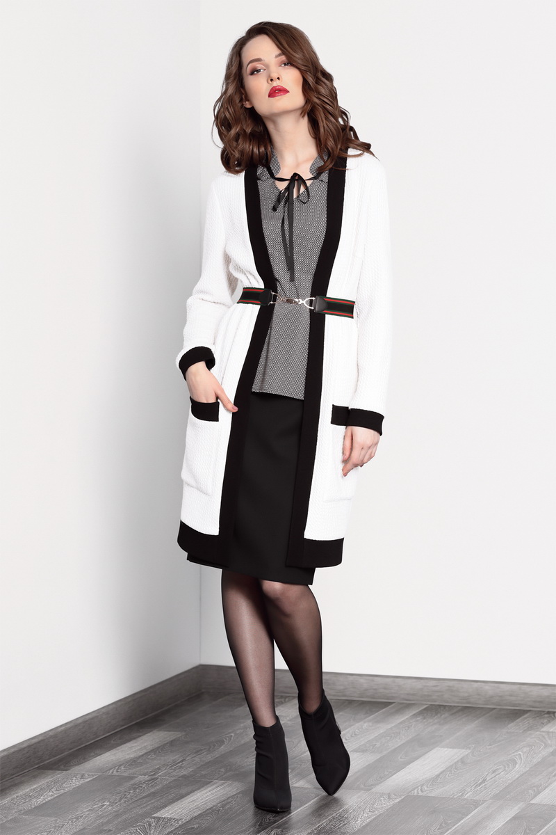 Стильный и комфортный кардиган из жаккардового трикотажа от Noche mio! Стильный и комфортный кардиган из жаккардового трикотажа от Noche mio!