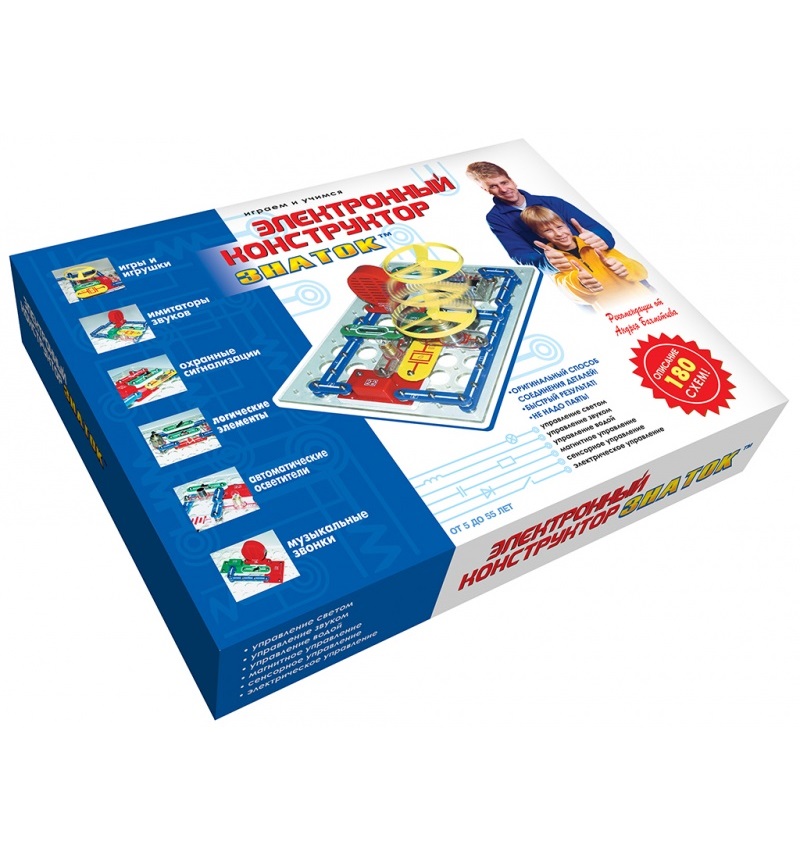Конструктор Знаток является одной из самых лучших развивающих игр для детей. Его многофункциональность и значительное количество вариантов создания схем обучают ребенка азам электроники! Конструктор Знаток является одной из самых лучших развивающих игр для детей. Его многофункциональность и значительное количество вариантов создания схем обучают ребенка азам электроники!