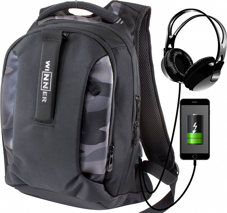 Рюкзак Winner One 399-8 - молодежная серия. Оборудован слотом-переходником USB! Рюкзак Winner One 399-8 - молодежная серия. Оборудован слотом-переходником USB!