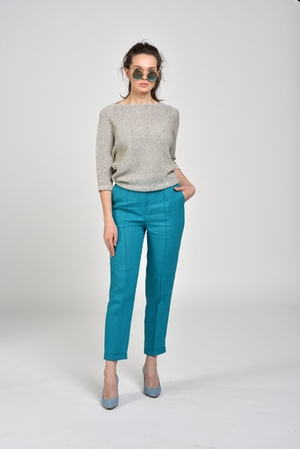 РАСПРОДАЖА! Брюки цвета морской волны за 1000 рублей. 100% лен! РАСПРОДАЖА! Брюки цвета морской волны за 1000 рублей. 100% лен!