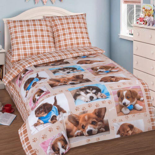 Тотошка - подростковый комплект постелього белья из поплина Тотошка - подростковый комплект постелього белья из поплина