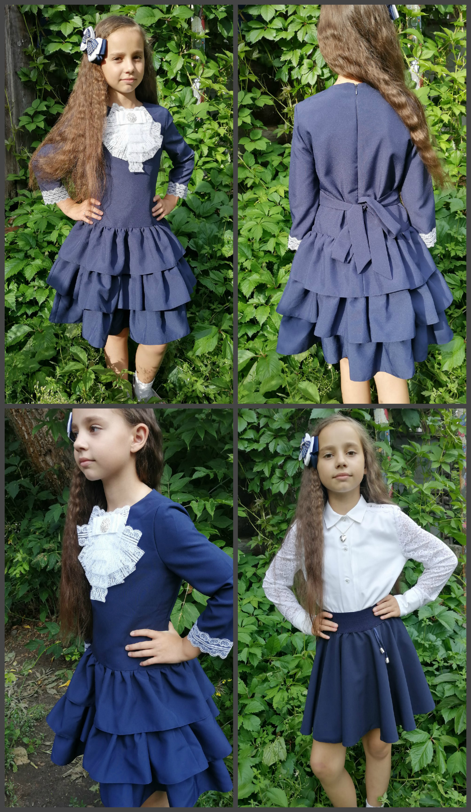 Девочки, получила форму для моей принцессы!!! Модель: Луиза Качество просто суперское. Все швы идеальные. Ткань чудесная, гладится очень легко и почти не мнется. У лифа - хлопковая подкладка Жабо из кружева очень украшает платье. Его можно снять для сти Девочки, получила форму для моей принцессы!!! Модель: Луиза Качество просто суперское. Все швы идеальные. Ткань чудесная, гладится очень легко и почти не мнется. У лифа - хлопковая подкладка Жабо из кружева очень украшает платье. Его можно снять для сти