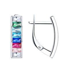 НОВИНКА!!! Серьги из серебра с корундами и фианитами НОВИНКА!!! Серьги из серебра с корундами и фианитами