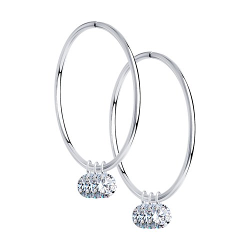 новиночка!!!! Серьги из серебра с фианитами новиночка!!!! Серьги из серебра с фианитами