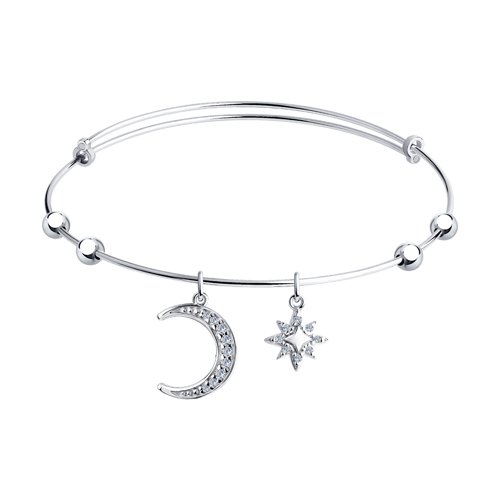 Браслет из серебра с фианитами Браслет из серебра с фианитами