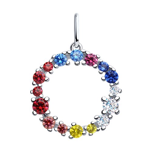 Подвеска из серебра с фианитами Подвеска из серебра с фианитами