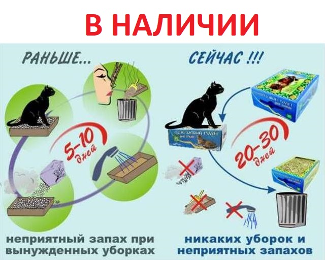 В наличии. Лю*бимый кот - без хлопот! Одноразовый кошачий туалет. Больше не надо мыть лоток! Хватает надолго! В наличии. Лю*бимый кот - без хлопот! Одноразовый кошачий туалет. Больше не надо мыть лоток! Хватает надолго!