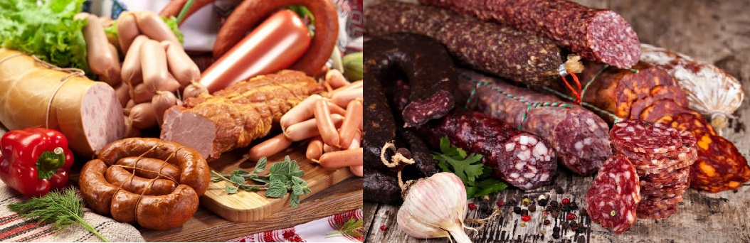 Колбасы и мясные деликатесы, фермерские изделия. Колбасы и мясные деликатесы, фермерские изделия.