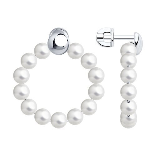 Серьги из серебра с жемчугом Swarovski СТИЛЬНО И МОДНО СМОТРЯТСЯ! Серьги из серебра с жемчугом Swarovski СТИЛЬНО И МОДНО СМОТРЯТСЯ!