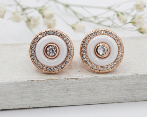 Замечательные сережки с керамикой.Выглядят весьма дорого.. Замечательные сережки с керамикой.Выглядят весьма дорого..