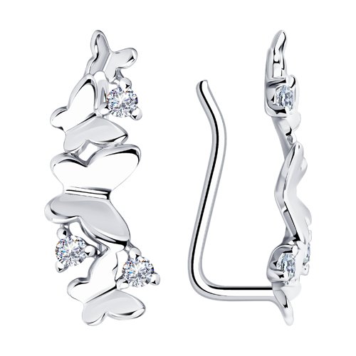 Серьги из серебра с фианитами ЦЕНА ВСЕГО 380р+орг - супермодные серьги- каффы!!! Серьги из серебра с фианитами ЦЕНА ВСЕГО 380р+орг - супермодные серьги- каффы!!!