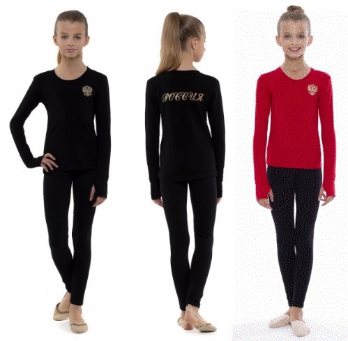 Лонгслив декорирован гербом РФ на груди и надписью Лонгслив декорирован гербом РФ на груди и надписью