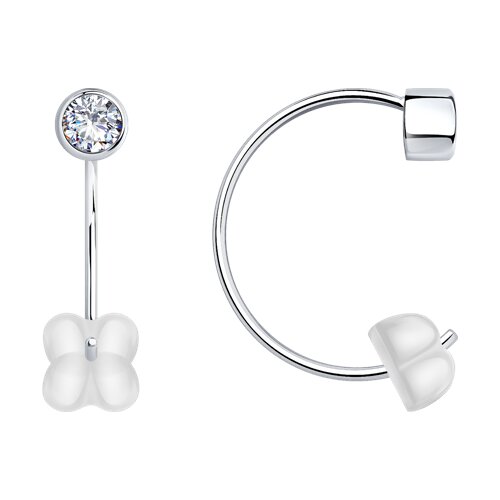 ОТЛИЧНЫЙ ВЫБОР! Серьги из серебра с фианитами ОТЛИЧНЫЙ ВЫБОР! Серьги из серебра с фианитами