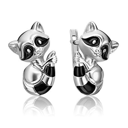 Серьги - енотики!!!! ПРЕЛЕСТНЫЕ!!! Уровень цен: СП-цены серебро 925* эмаль Серьги - енотики!!!! ПРЕЛЕСТНЫЕ!!! Уровень цен: СП-цены серебро 925* эмаль