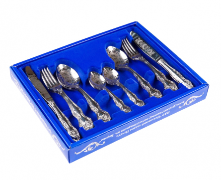 ХИТ!!! ВСЕХ ПОКОРИЛ ДАННЫЙ НАБОР! Набор столовых приборов 24 предмета ПВХ флок Модель М-3 Базовая цена: 1982 р +орг Артикул: СН-24М3Хф1 Уровень цен: СП-цены Технические характеристики Покрытие Художественная роспись Вес, г 1225 Длина, мм 250 Высота, ХИТ!!! ВСЕХ ПОКОРИЛ ДАННЫЙ НАБОР! Набор столовых приборов 24 предмета ПВХ флок Модель М-3 Базовая цена: 1982 р +орг Артикул: СН-24М3Хф1 Уровень цен: СП-цены Технические характеристики Покрытие Художественная роспись Вес, г 1225 Длина, мм 250 Высота,