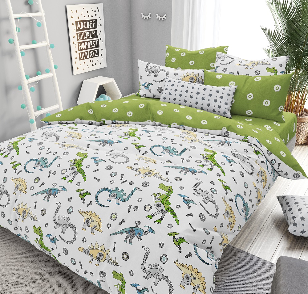 ПРЕКРАСНЫЙ ДЕТСКИЙ КОМПЛЕКТ!!!! УСПЕВАЕМ ЗАКАЗАТЬ! 1,5 сп (1 нав., прост. на резинке 90*200) - 1392р+орг ДИНОРОБОТЫ поплин премиум ПРЕКРАСНЫЙ ДЕТСКИЙ КОМПЛЕКТ!!!! УСПЕВАЕМ ЗАКАЗАТЬ! 1,5 сп (1 нав., прост. на резинке 90*200) - 1392р+орг ДИНОРОБОТЫ поплин премиум