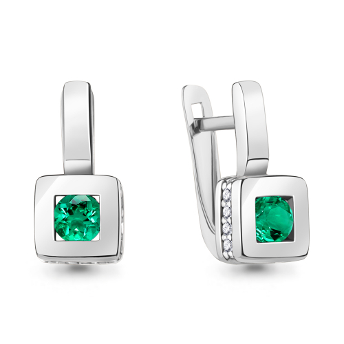 Серьги с Наноизумрудом Серьги с Наноизумрудом