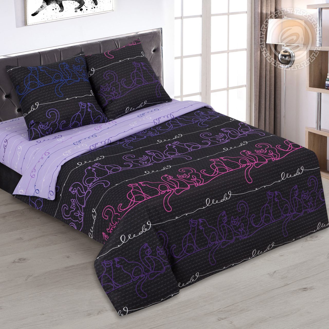 Комплект белья КОШАЧИЙ БОМОНД. Самые загадочные, независимые и грациозные создания украсили наш оригинальный дизайн! Комплект белья КОШАЧИЙ БОМОНД. Самые загадочные, независимые и грациозные создания украсили наш оригинальный дизайн!