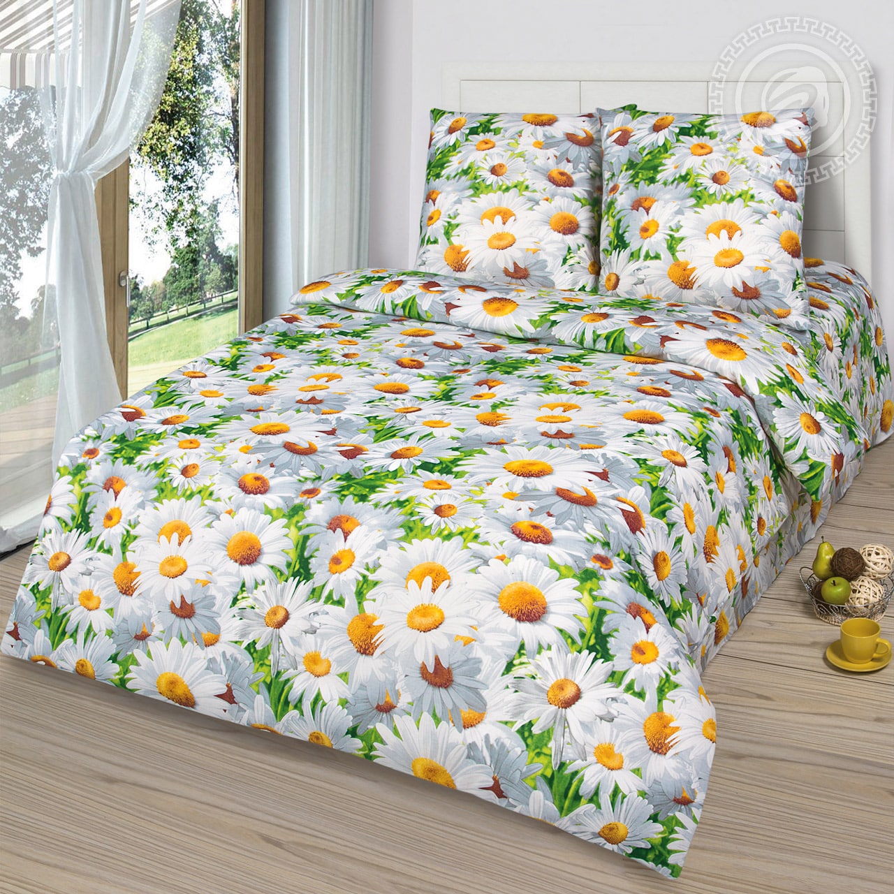 Комплект постельного белья Офелия - яркое поле красочных бело-желтых ромашек! Комплект постельного белья Офелия - яркое поле красочных бело-желтых ромашек!