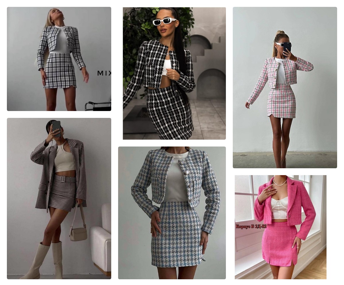 Потрясающие костюмы с юбкой и пиджаком из твида!На любое мероприятие, событие, необходимая вещь в гардеробе! Этот костюм однозначно притягивает взгляды) Потрясающие костюмы с юбкой и пиджаком из твида!На любое мероприятие, событие, необходимая вещь в гардеробе! Этот костюм однозначно притягивает взгляды)