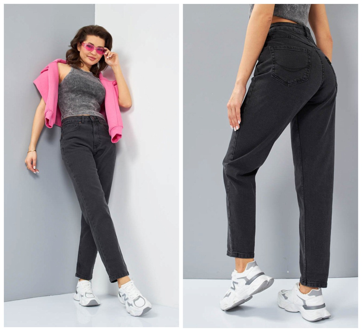 НОВИНКА! Женские модные джинсы 143508 с пятью карманами. Посадка Mom fit (высокая талия), свободные в бедре и зауженные к низу, укороченной длины. НОВИНКА! Женские модные джинсы 143508 с пятью карманами. Посадка Mom fit (высокая талия), свободные в бедре и зауженные к низу, укороченной длины.