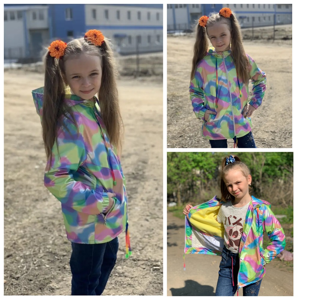 Куртка-ветровка для девочки из курточной ткани, имеет оригинальный внешний вид, красиво переливается в зависимости от освещения, подкладка в рукавах и до линии талии флис 180гр/м2. Размеры 128-158 Куртка-ветровка для девочки из курточной ткани, имеет оригинальный внешний вид, красиво переливается в зависимости от освещения, подкладка в рукавах и до линии талии флис 180гр/м2. Размеры 128-158