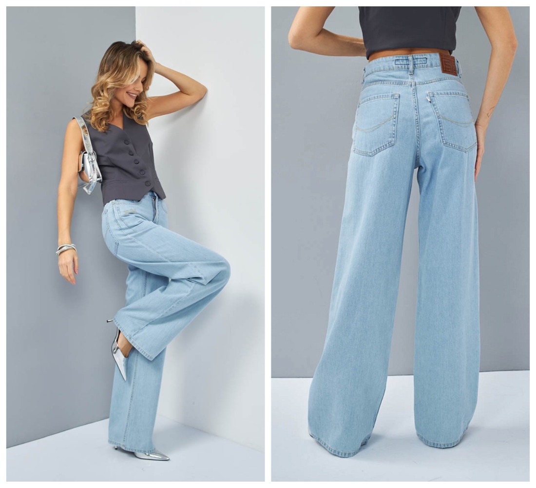 Женские модные джинсы с пятью карманами. Посадка Baggy fit , высокая талия спереди и сзади, широкие штанины по всей длине. Размеры уже на остатках Женские модные джинсы с пятью карманами. Посадка Baggy fit , высокая талия спереди и сзади, широкие штанины по всей длине. Размеры уже на остатках