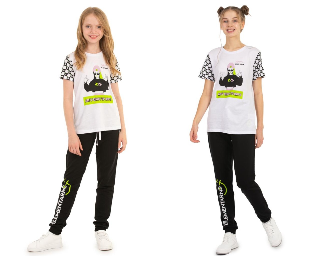 НОВИНКА для девочек!! Брендовый комплект (футболка/брюки) от Elementarno! Размеры 128-164 НОВИНКА для девочек!! Брендовый комплект (футболка/брюки) от Elementarno! Размеры 128-164