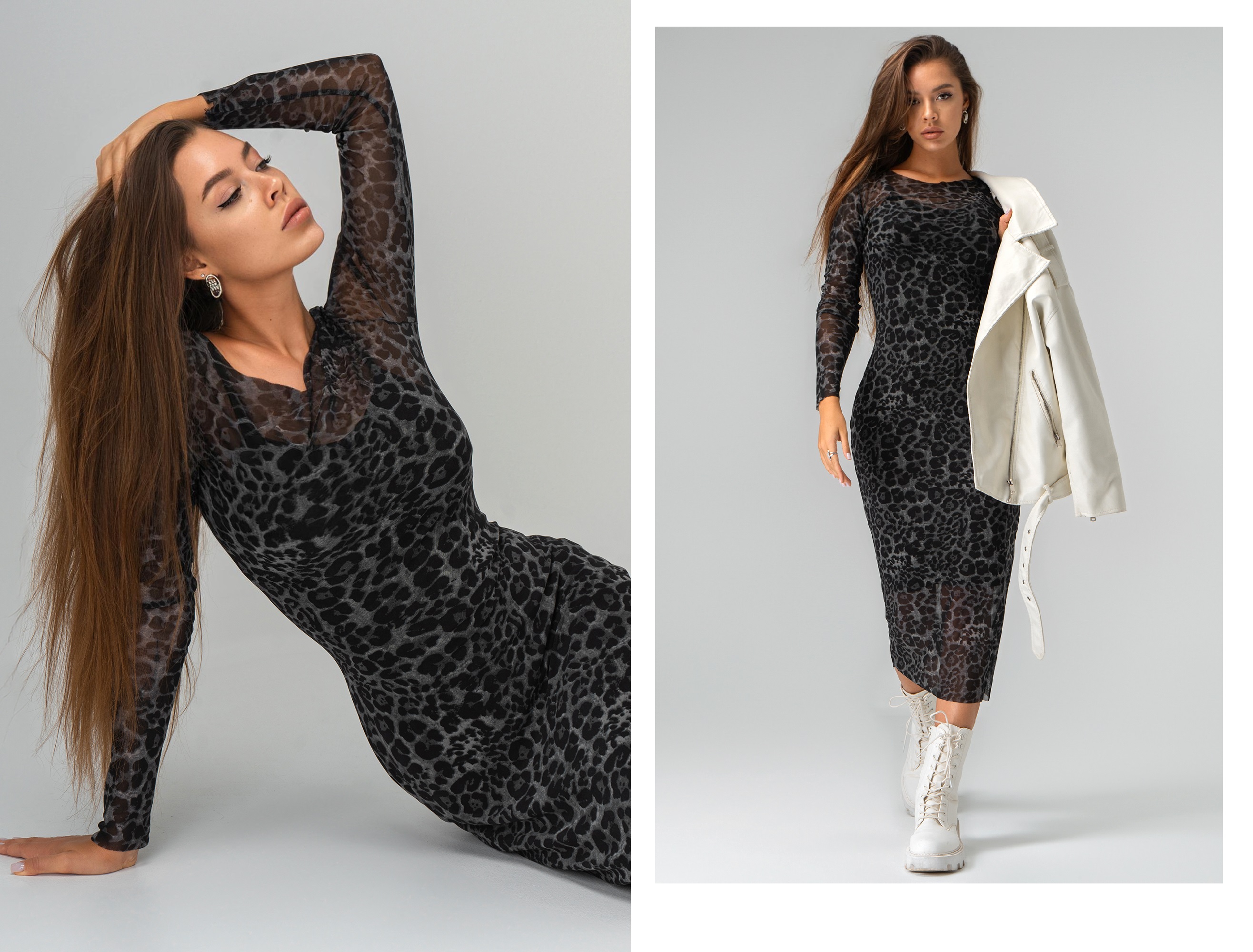 Happy Fox. Всегда в центре внимания и вне конкуренции! Покорите вечерние события с потрясающим платьем-сеткой с леопардовым принтом! Это нарядное женское платье с длинными рукавами и круглым вырезом привнесет в образ неотразимую элегантность. Happy Fox. Всегда в центре внимания и вне конкуренции! Покорите вечерние события с потрясающим платьем-сеткой с леопардовым принтом! Это нарядное женское платье с длинными рукавами и круглым вырезом привнесет в образ неотразимую элегантность.