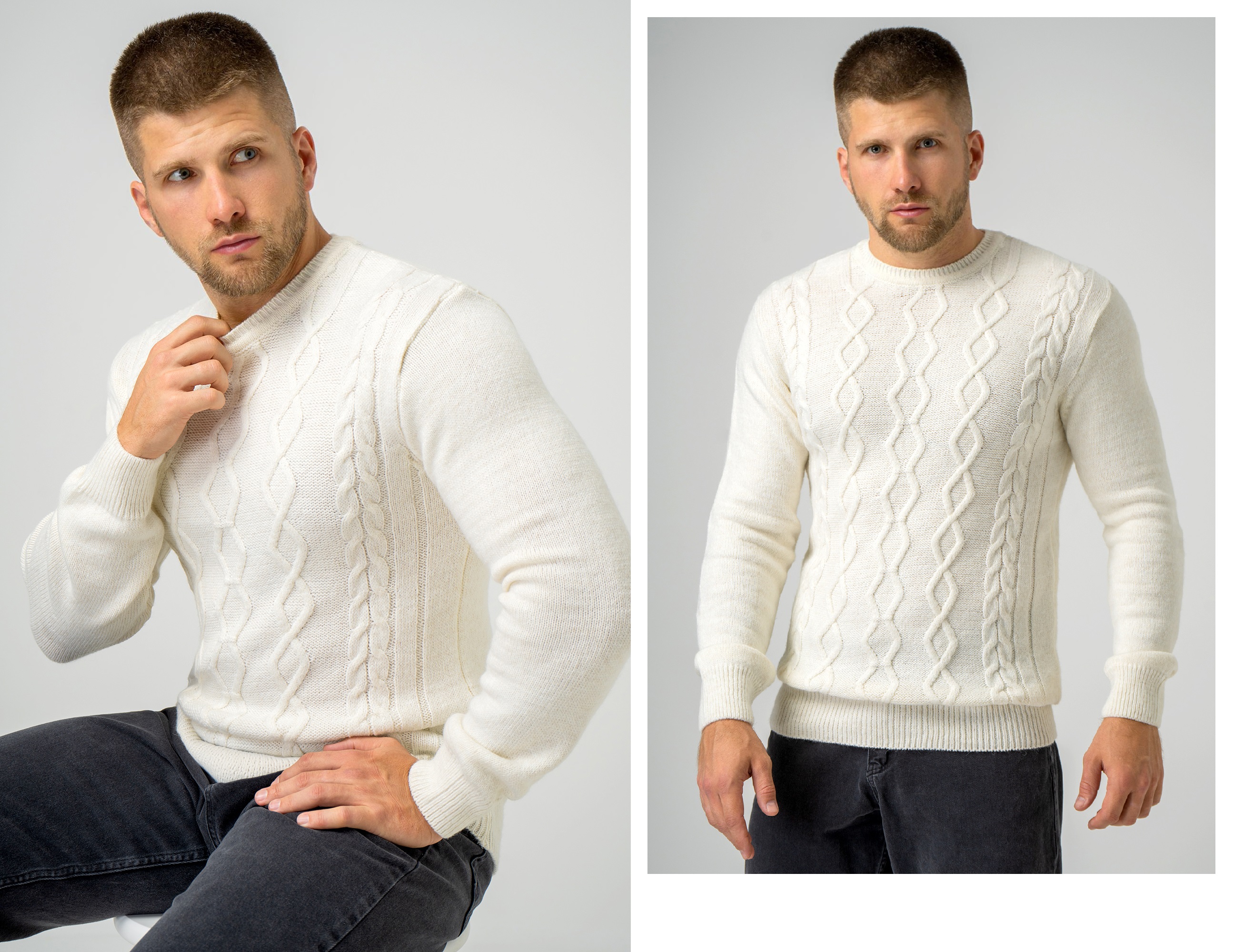 Happy Fox. Даже самые дождливые дни покажутся уютными и теплыми. Однотонный мужской джемпер с фактурной вязкой - ключ к безупречному осеннему образу. Happy Fox. Даже самые дождливые дни покажутся уютными и теплыми. Однотонный мужской джемпер с фактурной вязкой - ключ к безупречному осеннему образу.